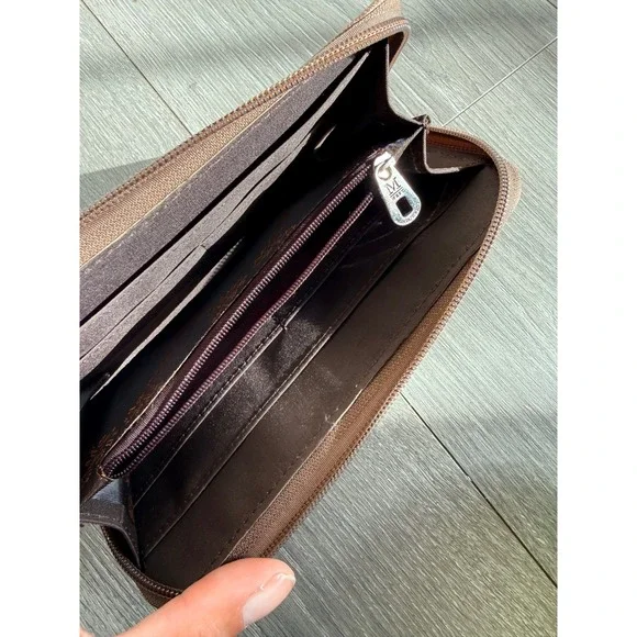 Montana West Brown & Turquoise Embroidered Studded Hobo Purse Wallet Set - Picture 9 of 10